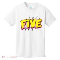 Five Text 5 Year Old Gift 5th Birthday Fifth Boy Kids T-Shirt thumb 0