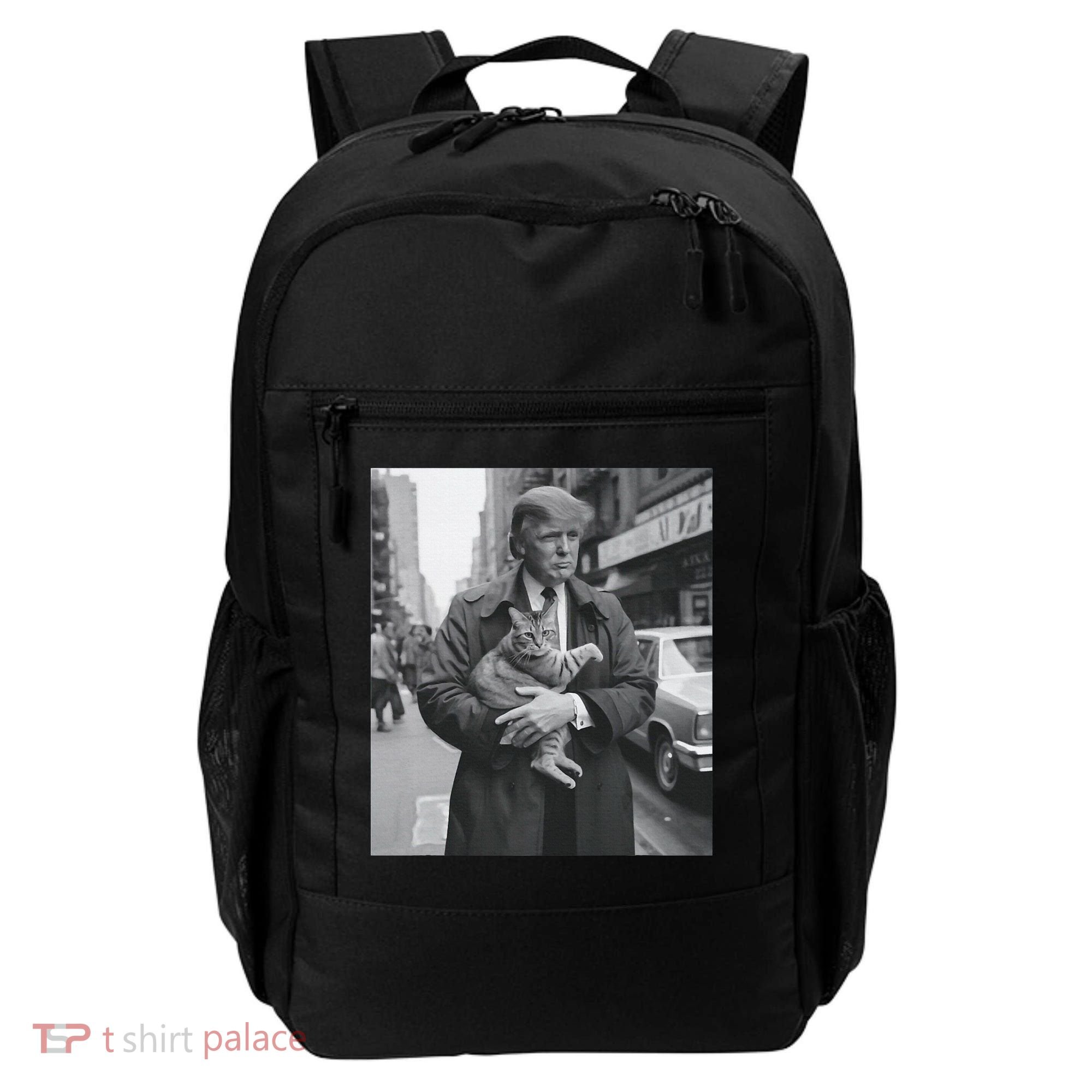 Funny Trump And Cat Funny Political  Backpack