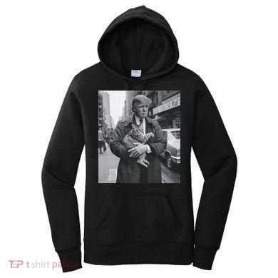 Funny Trump And Cat Funny Political  Women's Hoodie