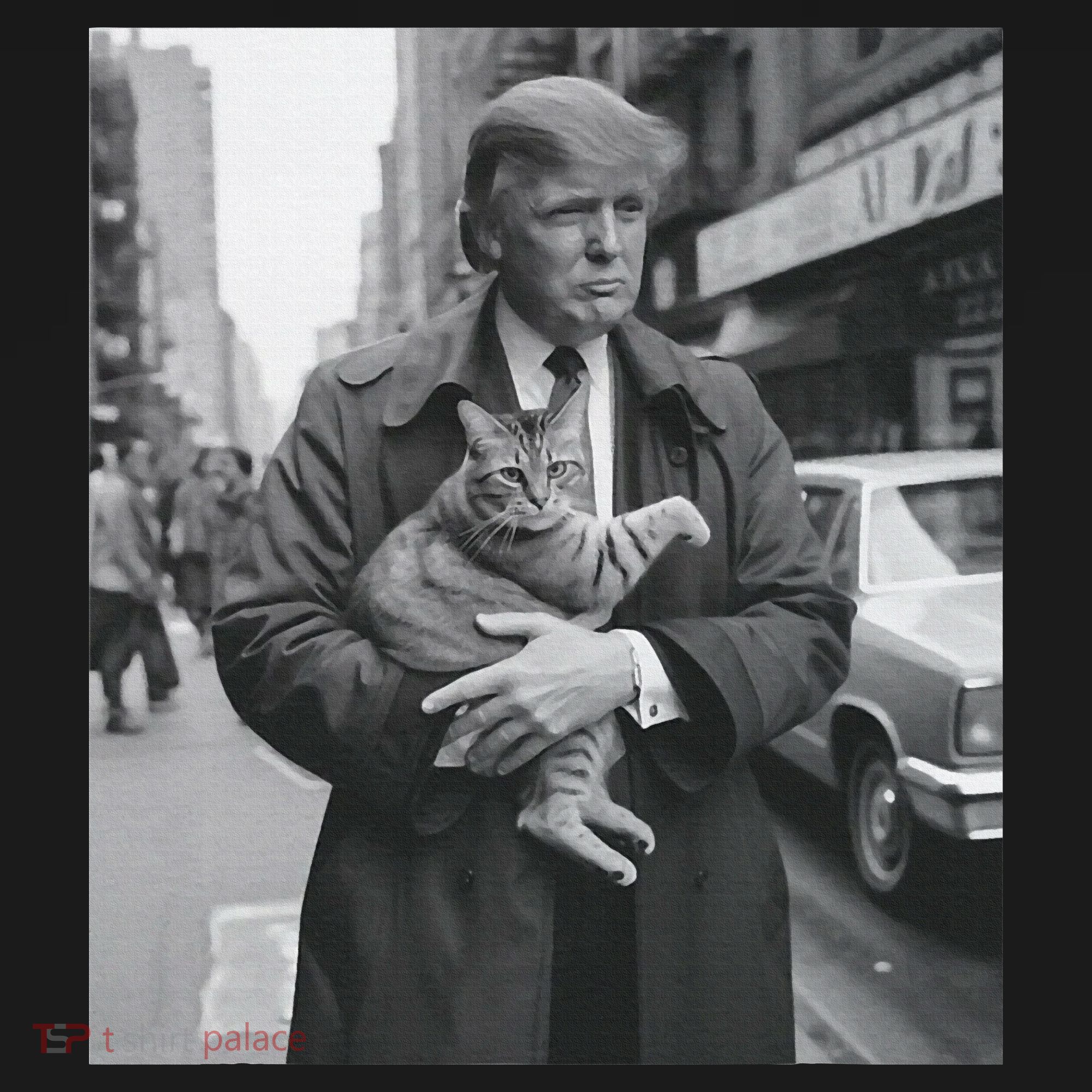 Funny Trump And Cat Funny Political  Women's Hoodie