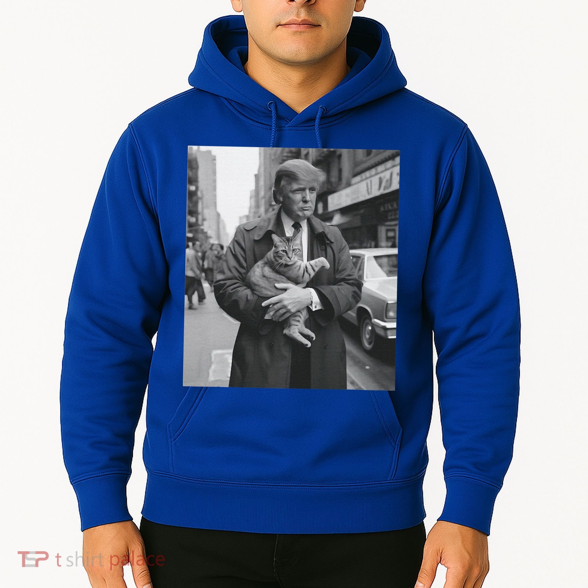 Funny Trump And Cat Funny Political  Hoodie
