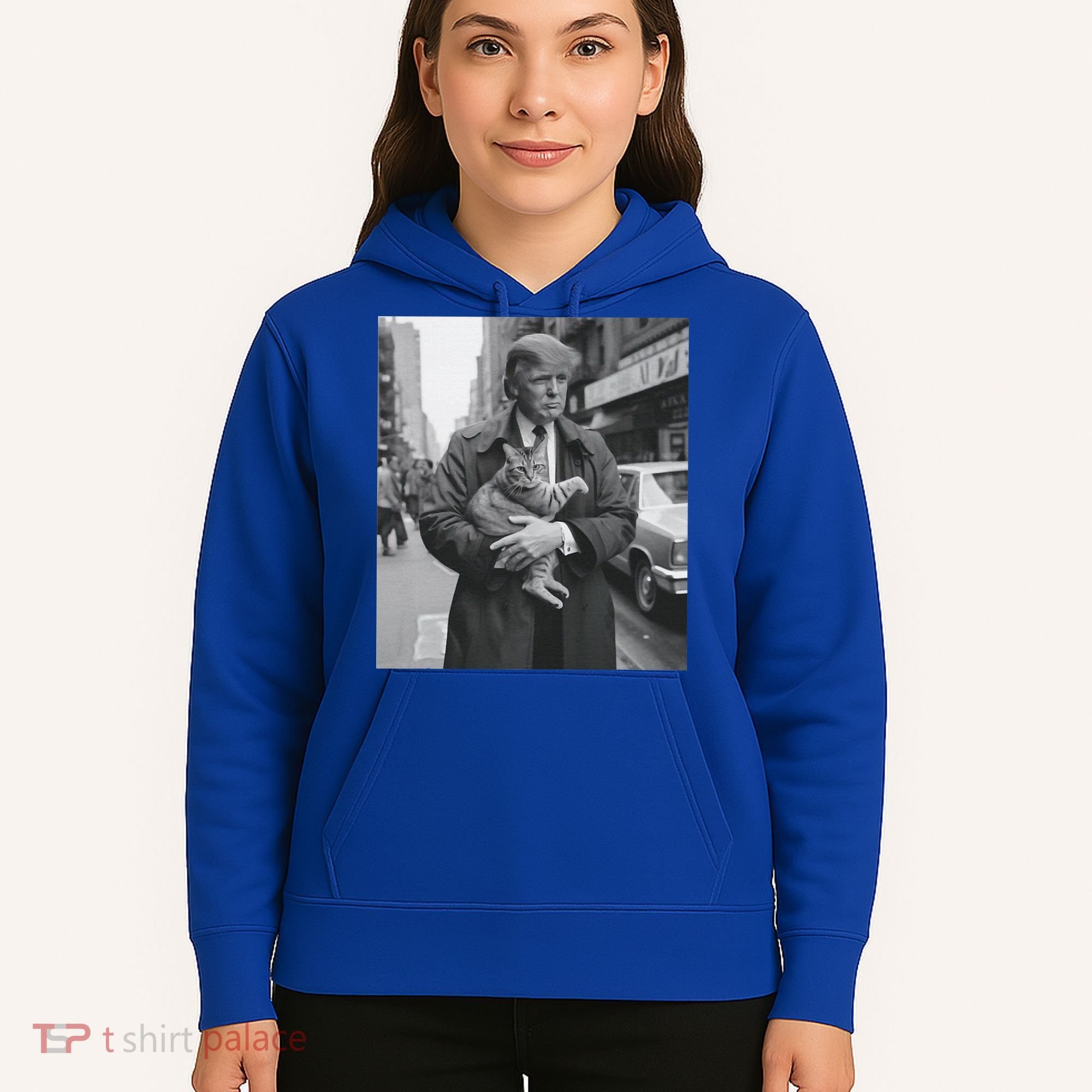 Funny Trump And Cat Funny Political  Hoodie