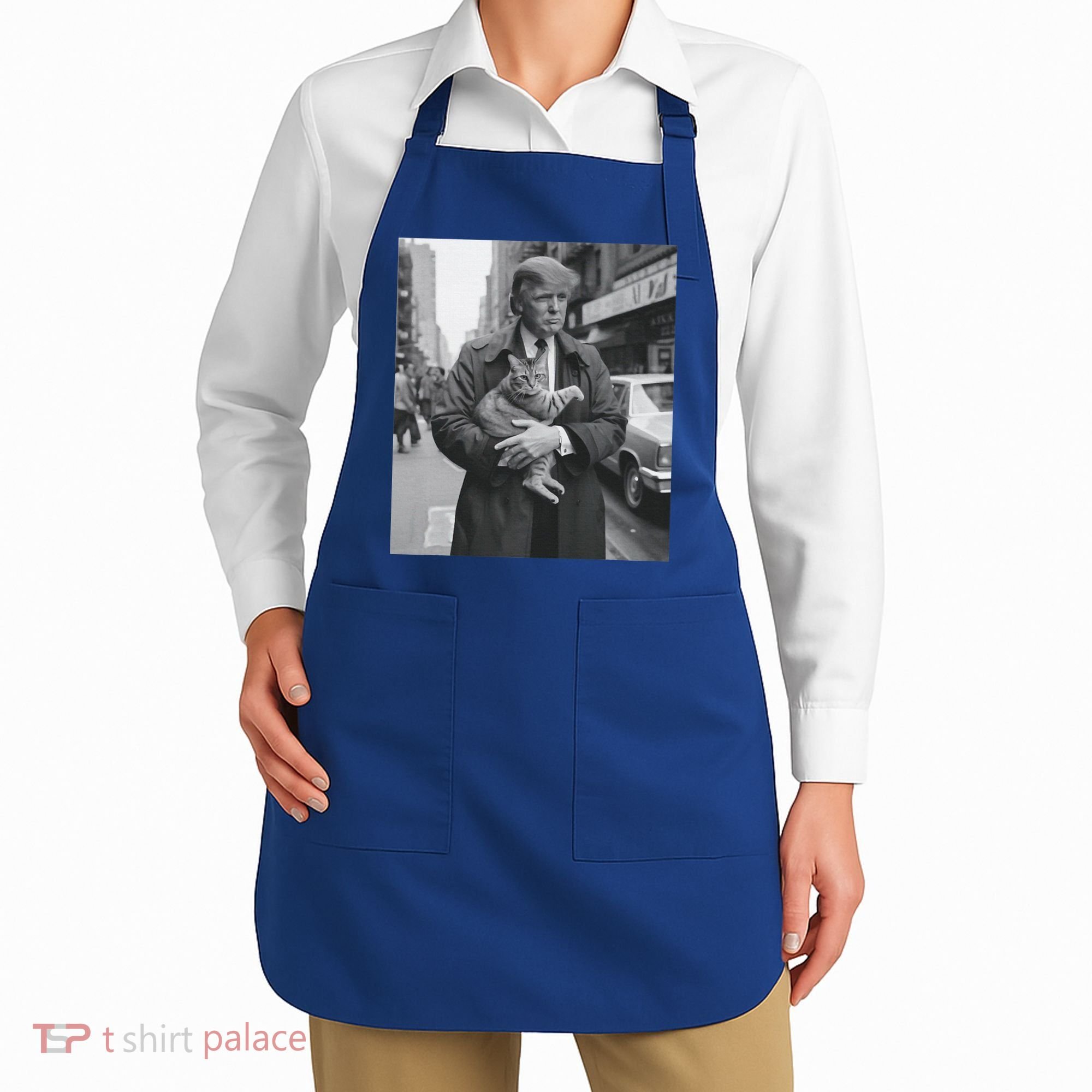 Funny Trump And Cat Funny Political  Apron