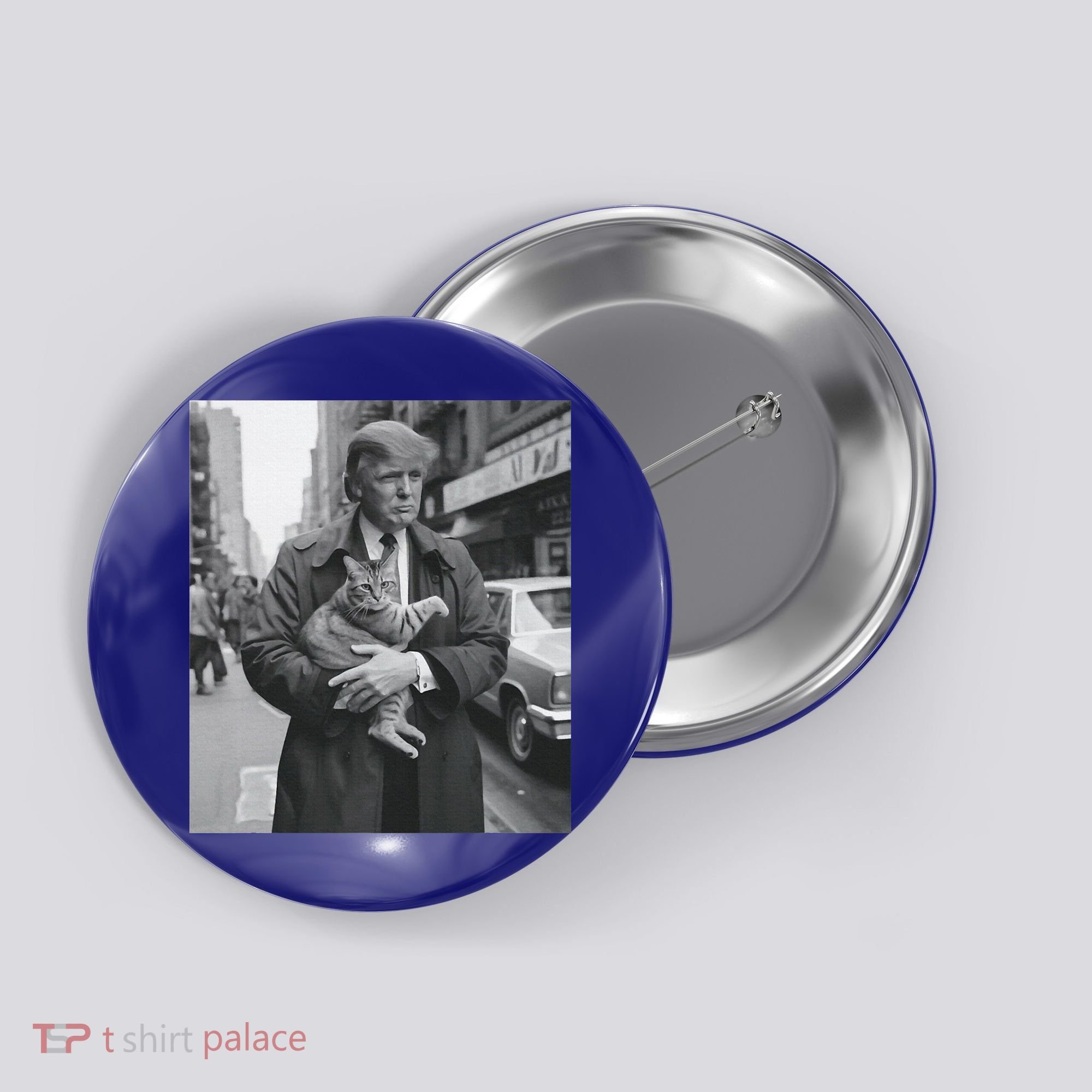 Funny Trump And Cat Funny Political  Button