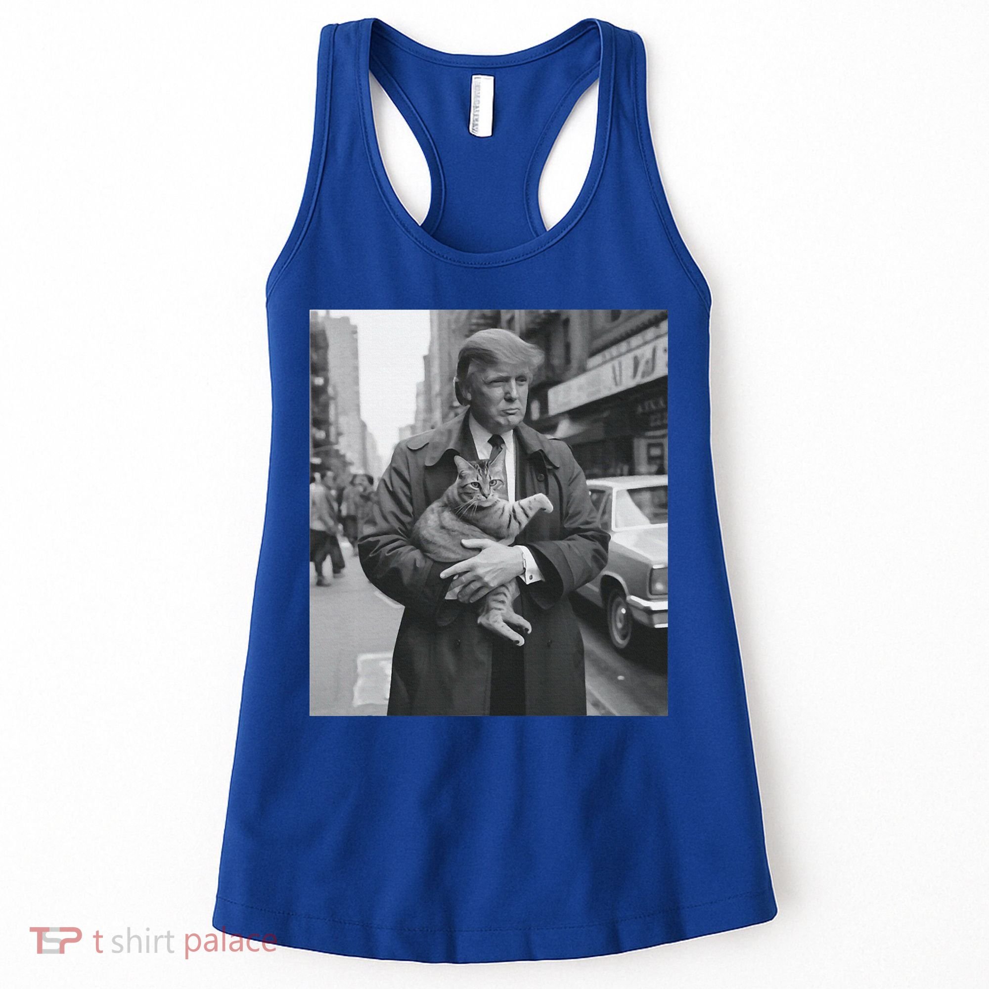 Funny Trump And Cat Funny Political  Women's Tank Top