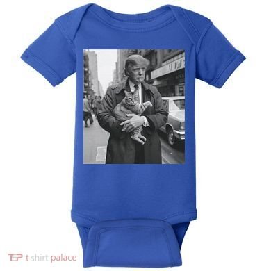 Funny Trump And Cat Funny Political  Baby Bodysuit