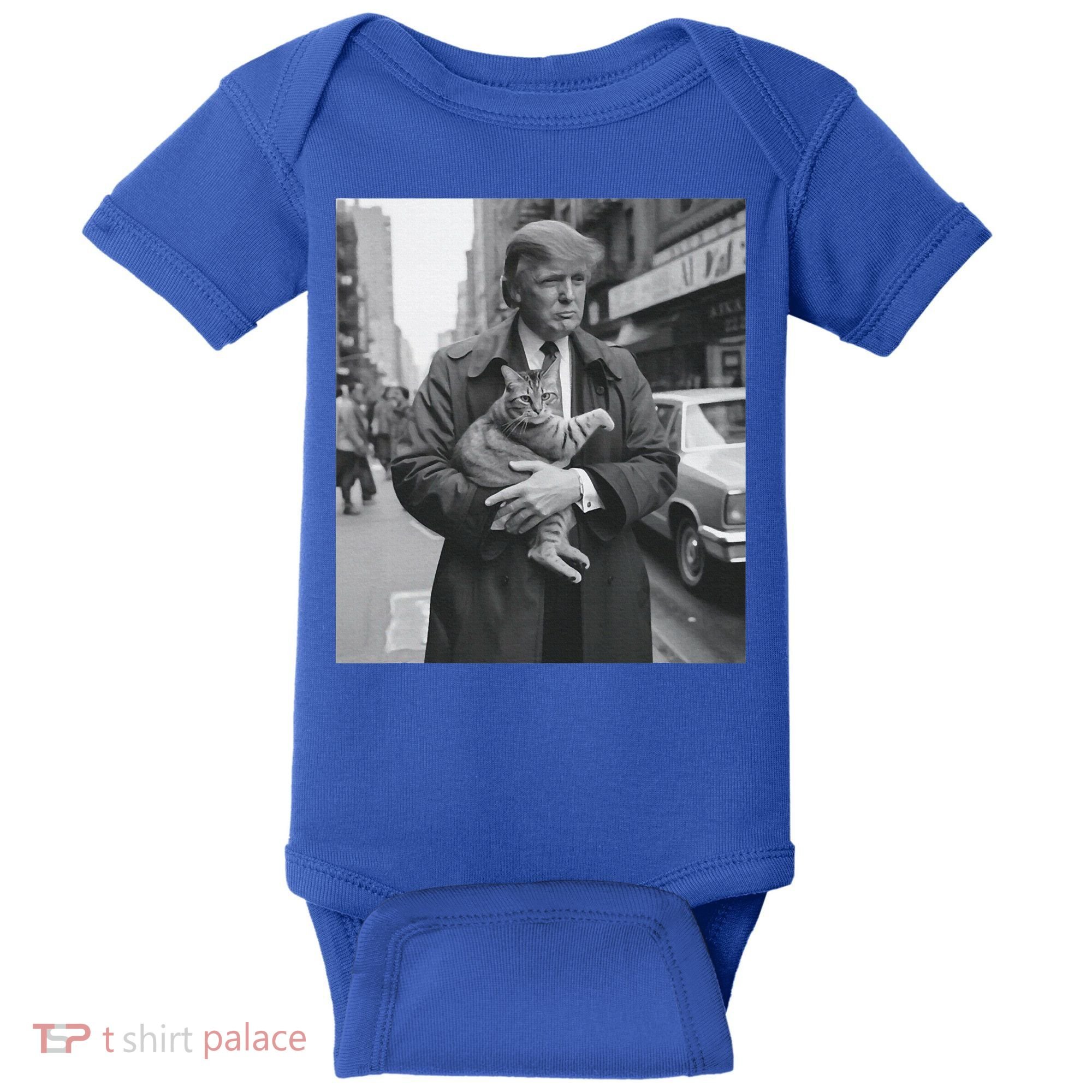 Funny Trump And Cat Funny Political  Baby Bodysuit