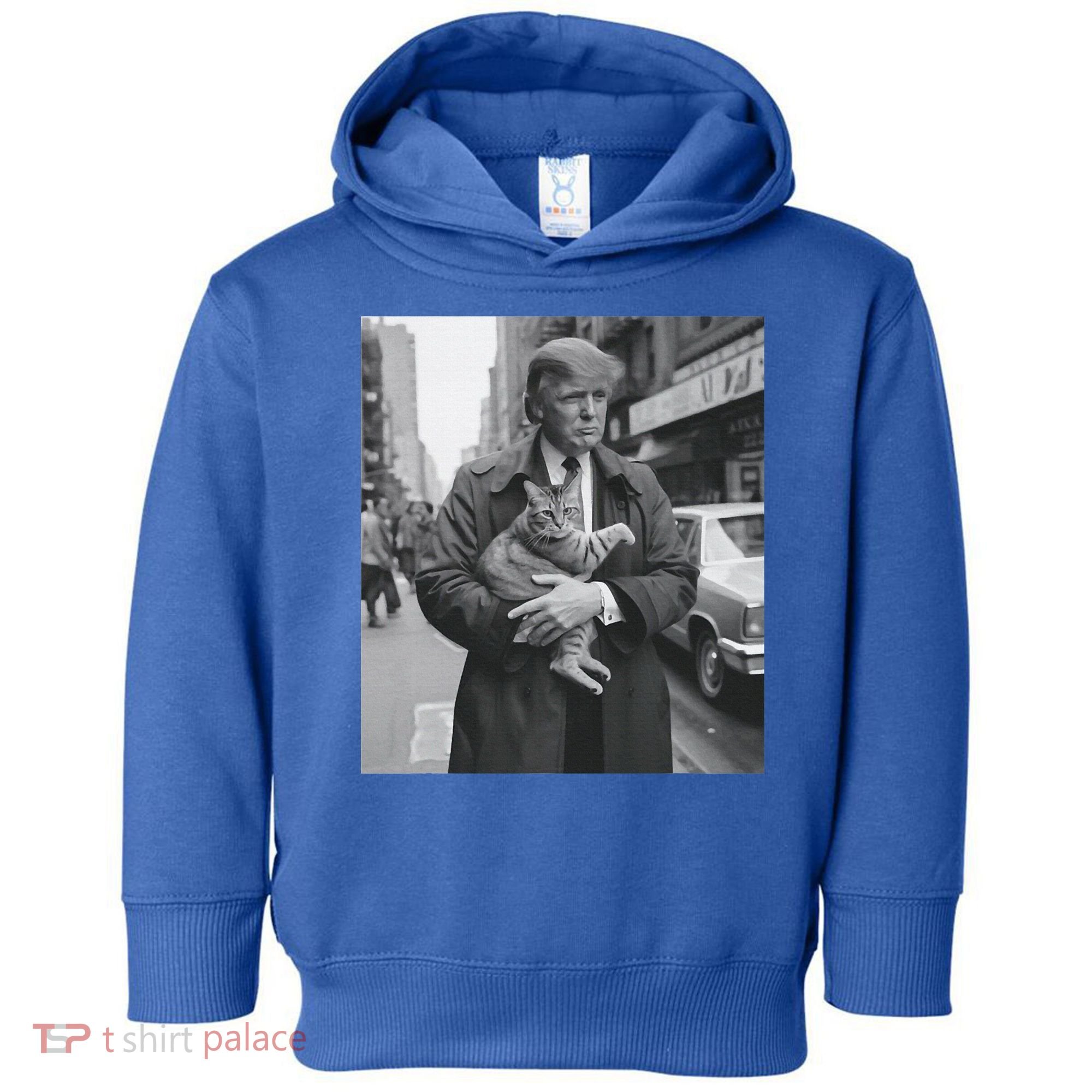 Funny Trump And Cat Funny Political  Toddler Hoodie