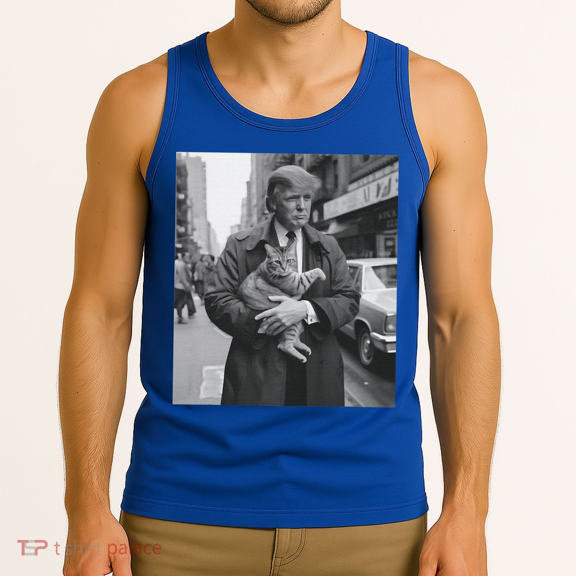 Funny Trump And Cat Funny Political  Tank Top