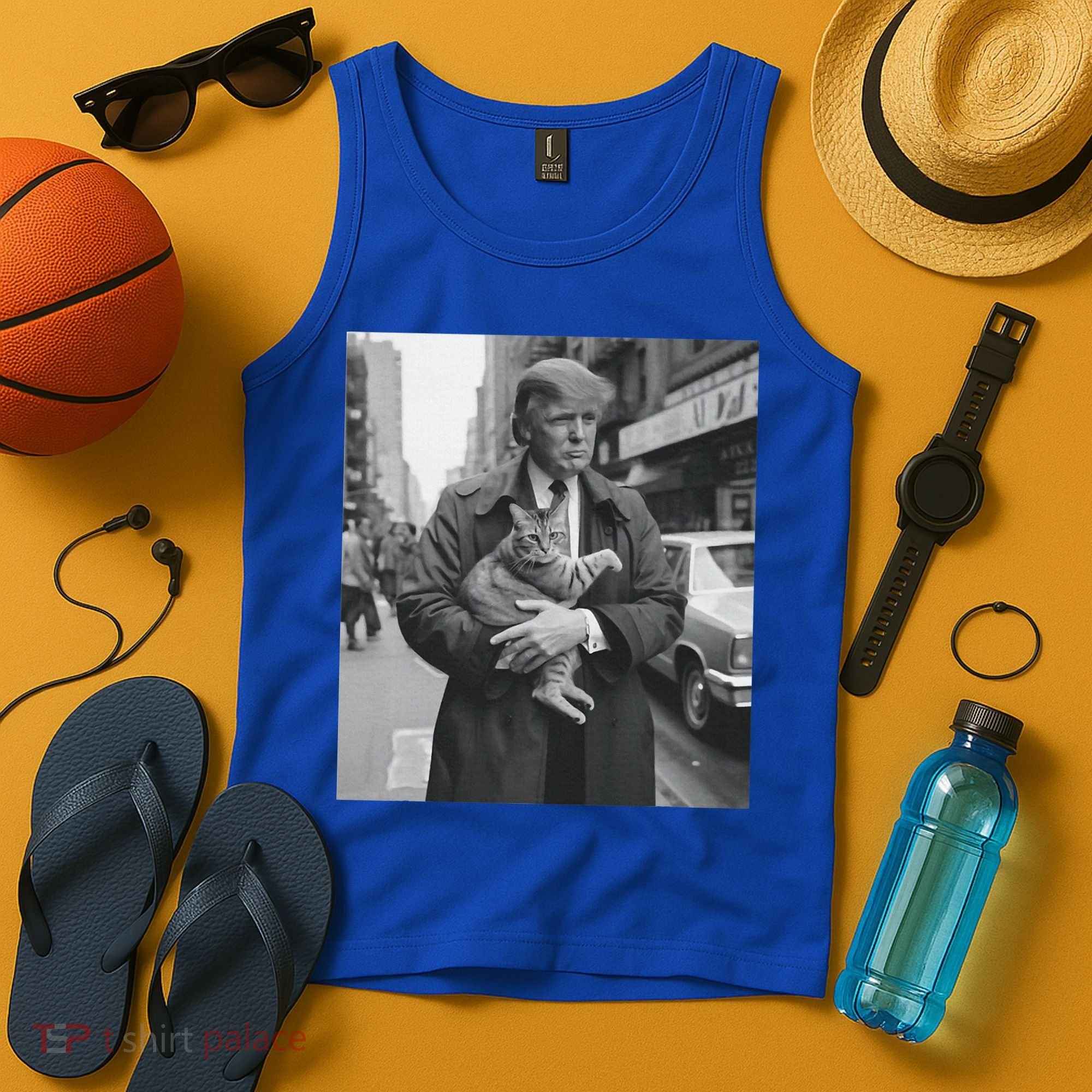 Funny Trump And Cat Funny Political  Tank Top