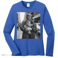 Funny Trump And Cat Funny Political  Women's Long Sleeve Shirt thumb 0