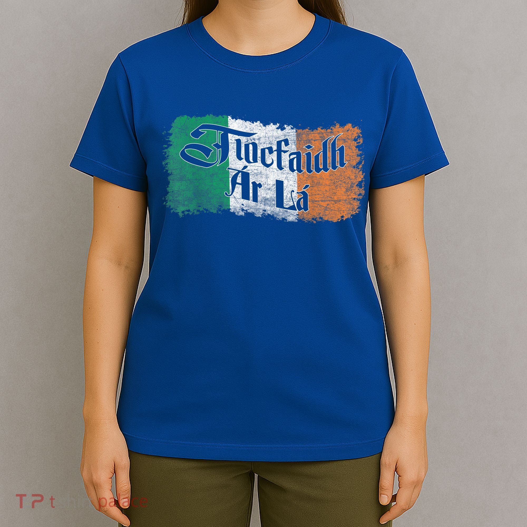 Funny Tiocfaidh Ar La Gift Vintage Ireland Irish Flag Gift T-Shirt