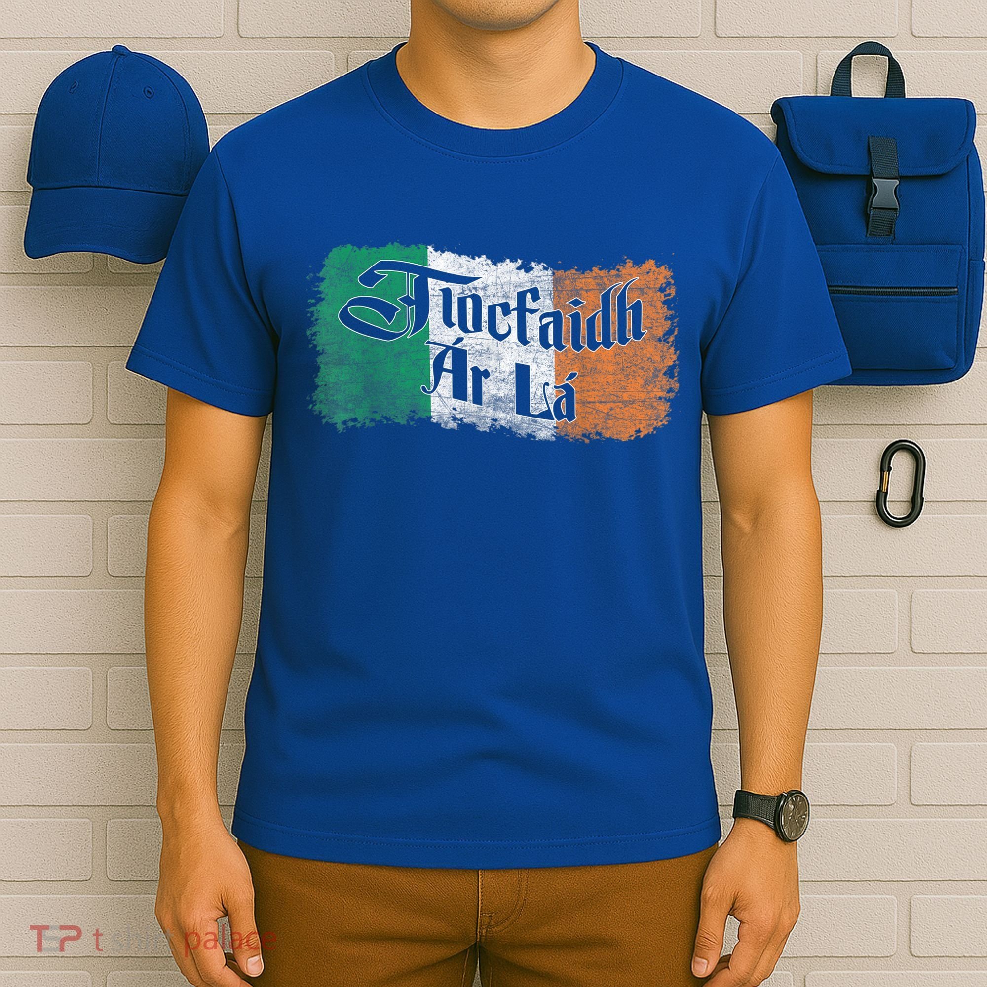 Funny Tiocfaidh Ar La Gift Vintage Ireland Irish Flag Gift T-Shirt