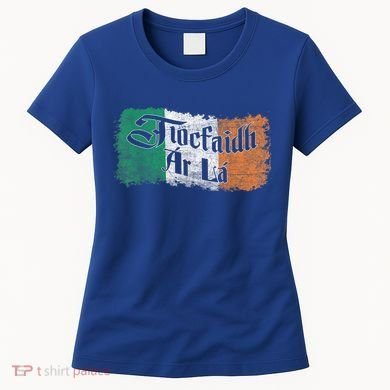 Funny Tiocfaidh Ar La Gift Vintage Ireland Irish Flag Gift Women's T-Shirt