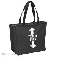 Funny Take A Seat Sarcastic Adult Humor Men Tote Bag thumb 2