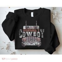 Funny Trucker Asphalt Cowboy Cool Truck Driver Sweatshirt thumb 2