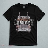 Funny Trucker Asphalt Cowboy Cool Truck Driver T-Shirt thumb 5