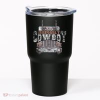 Funny Trucker Asphalt Cowboy Cool Truck Driver Tumbler thumb 0