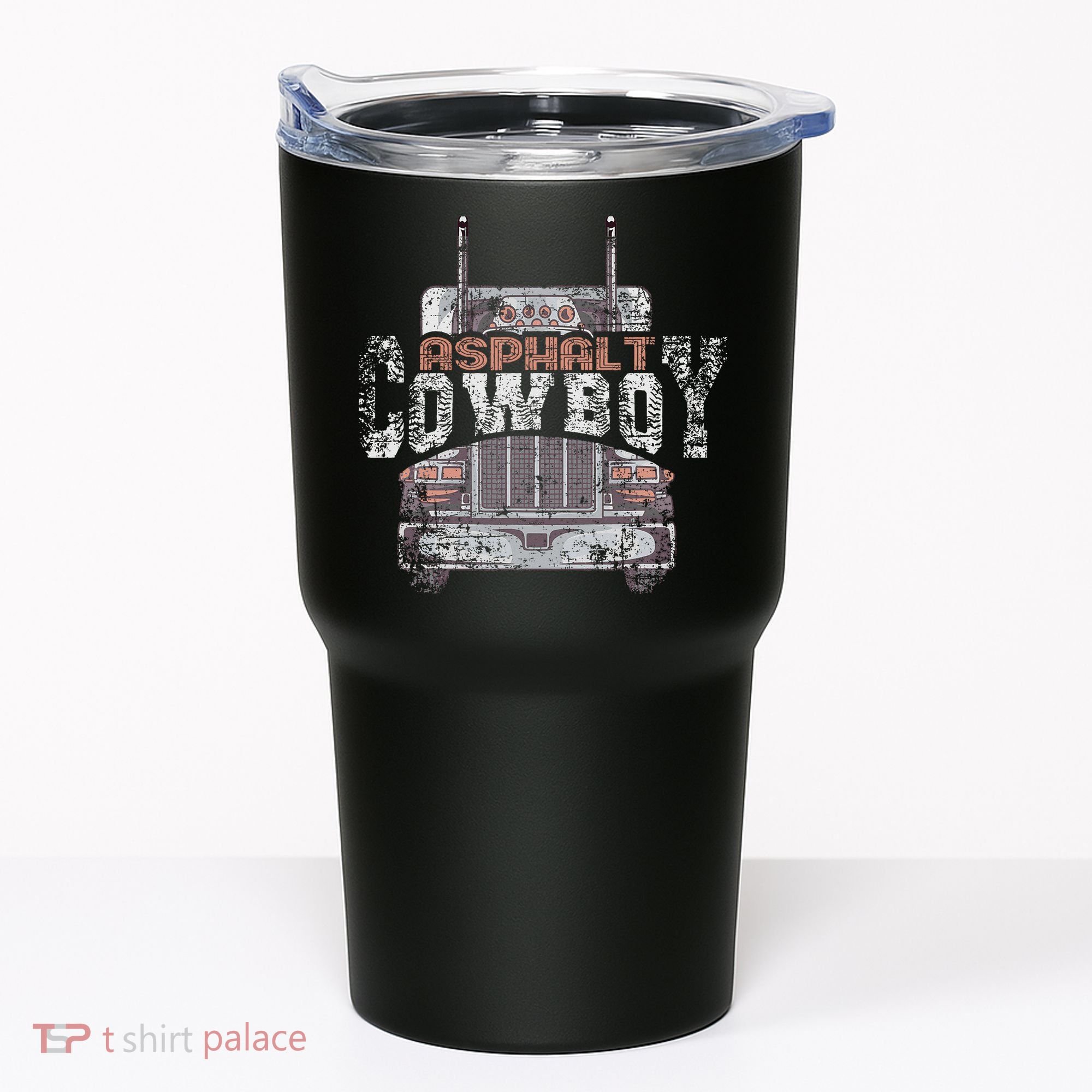 Funny Trucker Asphalt Cowboy Cool Truck Driver Tumbler
