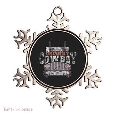 Funny Trucker Asphalt Cowboy Cool Truck Driver Ornament