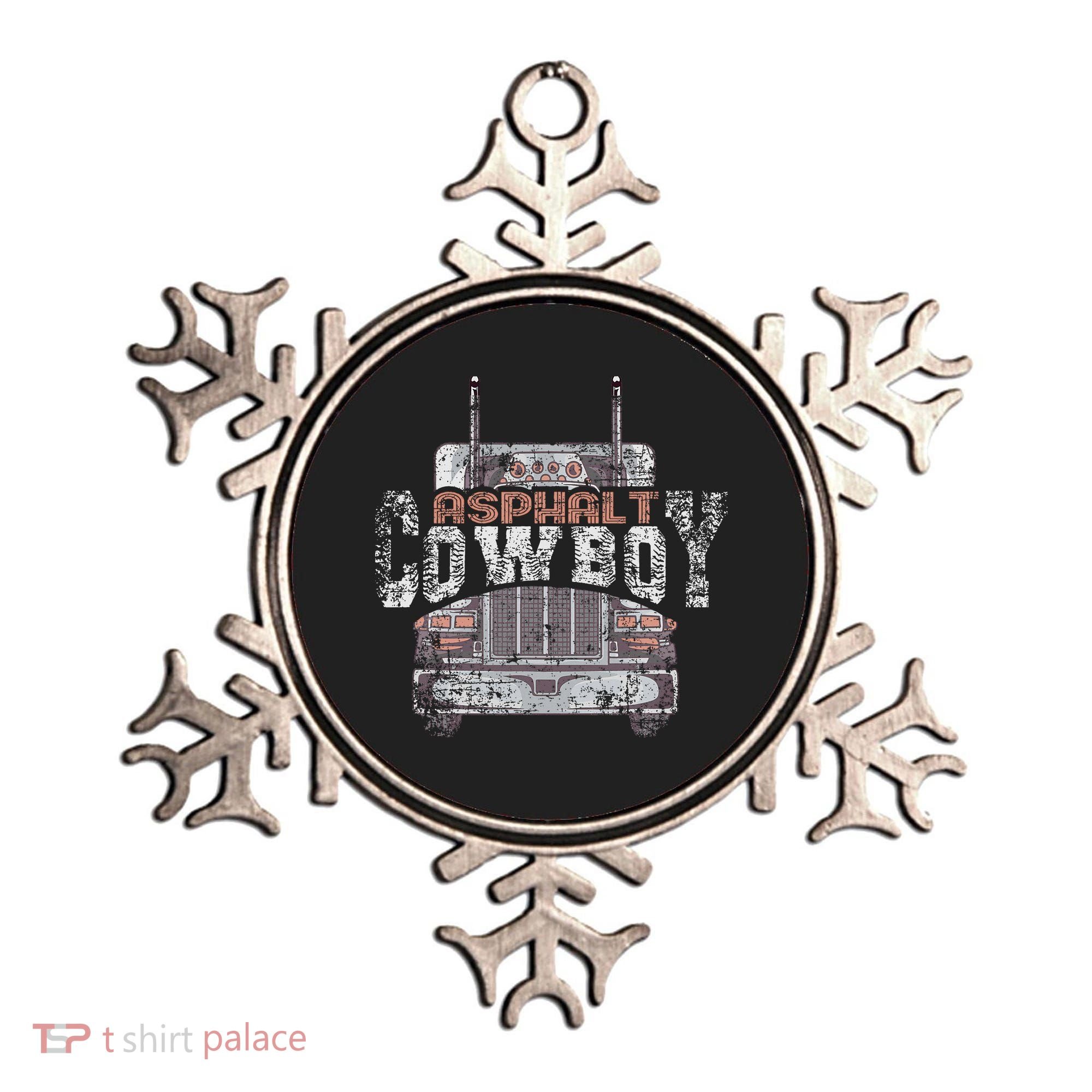 Funny Trucker Asphalt Cowboy Cool Truck Driver Ornament