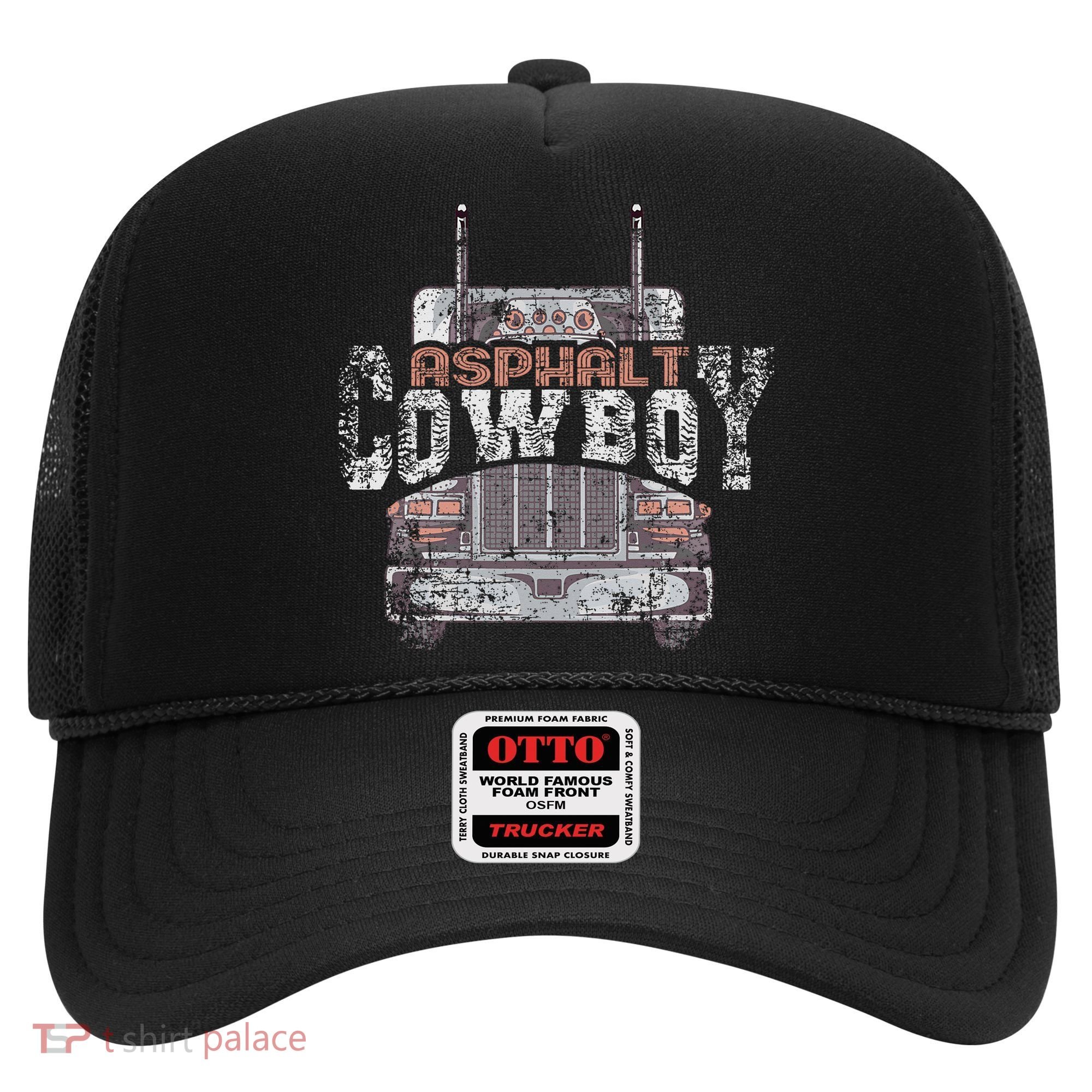 Funny Trucker Asphalt Cowboy Cool Truck Driver Hat