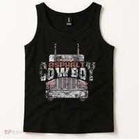 Funny Trucker Asphalt Cowboy Cool Truck Driver Tank Top thumb 2