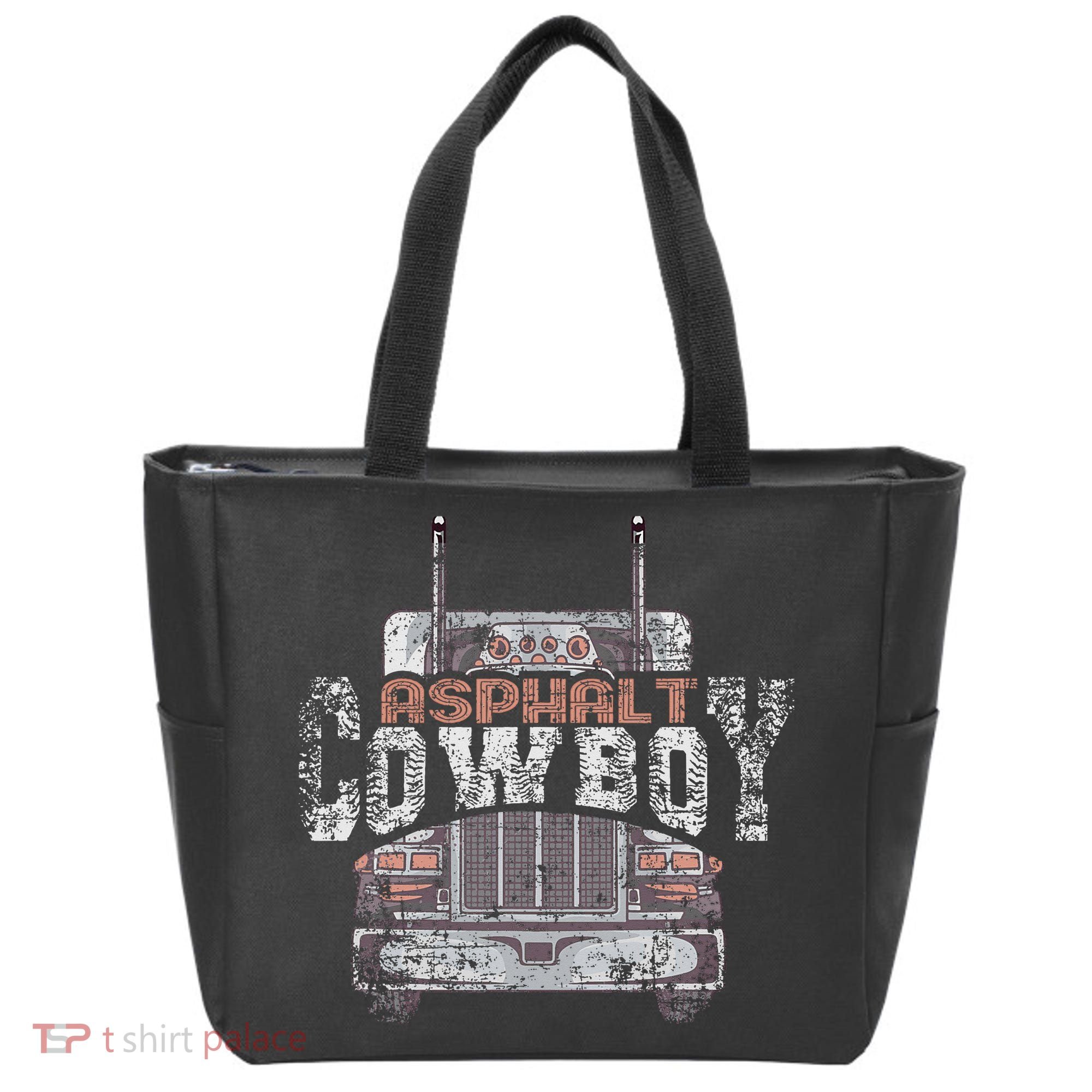 Funny Trucker Asphalt Cowboy Cool Truck Driver Tote Bag