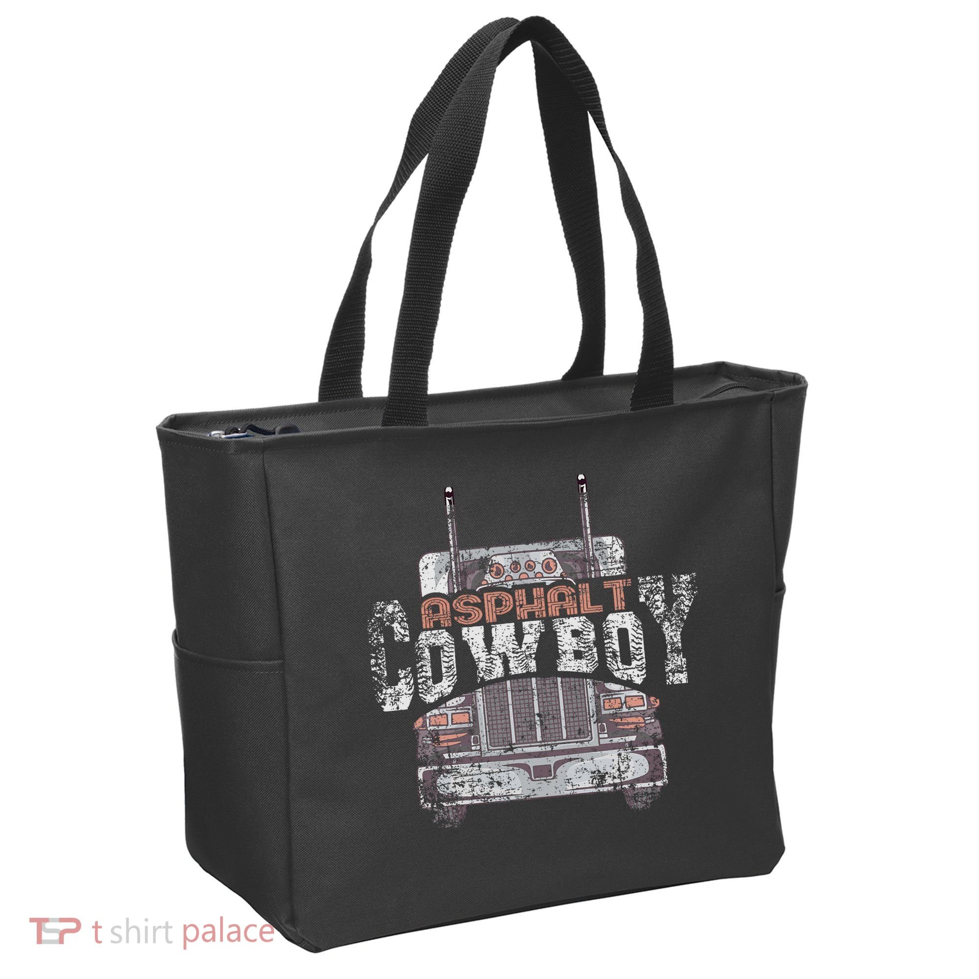 Funny Trucker Asphalt Cowboy Cool Truck Driver Tote Bag