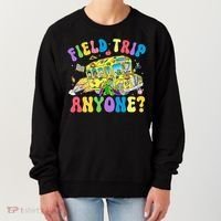 Field Trip Anyone Field Day Let The Games Begin School Bus Women's Sweatshirt thumb 0