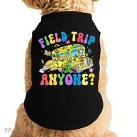Field Trip Anyone Field Day Let The Games Begin School Bus Doggie Tank thumb 0