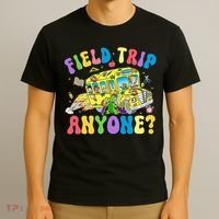 Field Trip Anyone Field Day Let The Games Begin School Bus T-Shirt thumb 3