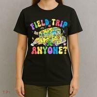 Field Trip Anyone Field Day Let The Games Begin School Bus T-Shirt thumb 4