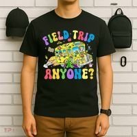Field Trip Anyone Field Day Let The Games Begin School Bus T-Shirt thumb 6