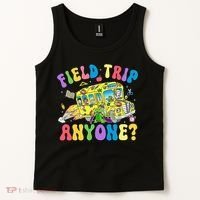 Field Trip Anyone Field Day Let The Games Begin School Bus Tank Top thumb 2