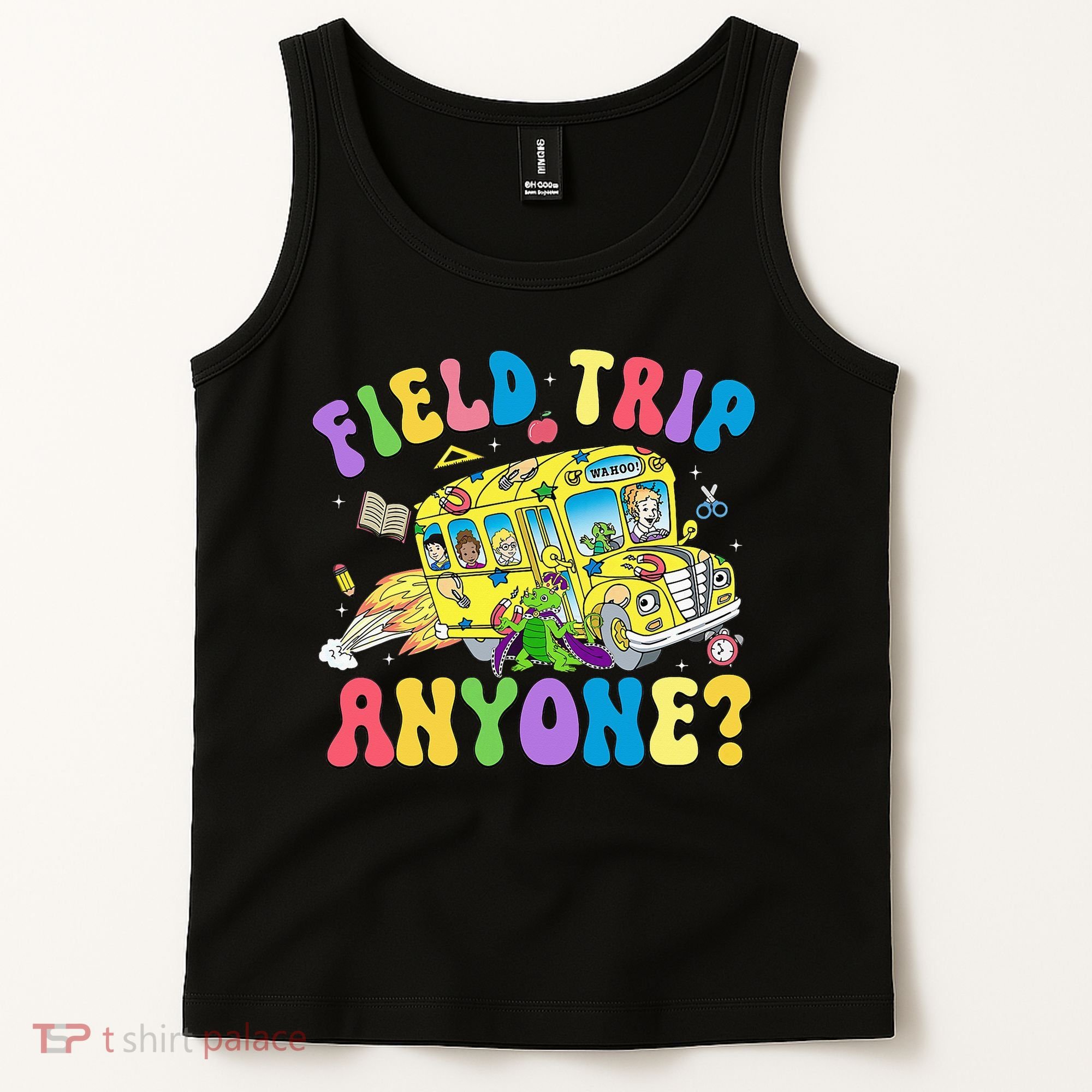 Field Trip Anyone Field Day Let The Games Begin School Bus Tank Top