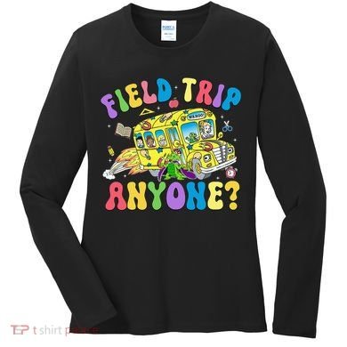 Field Trip Anyone Field Day Let The Games Begin School Bus Women's Long Sleeve Shirt