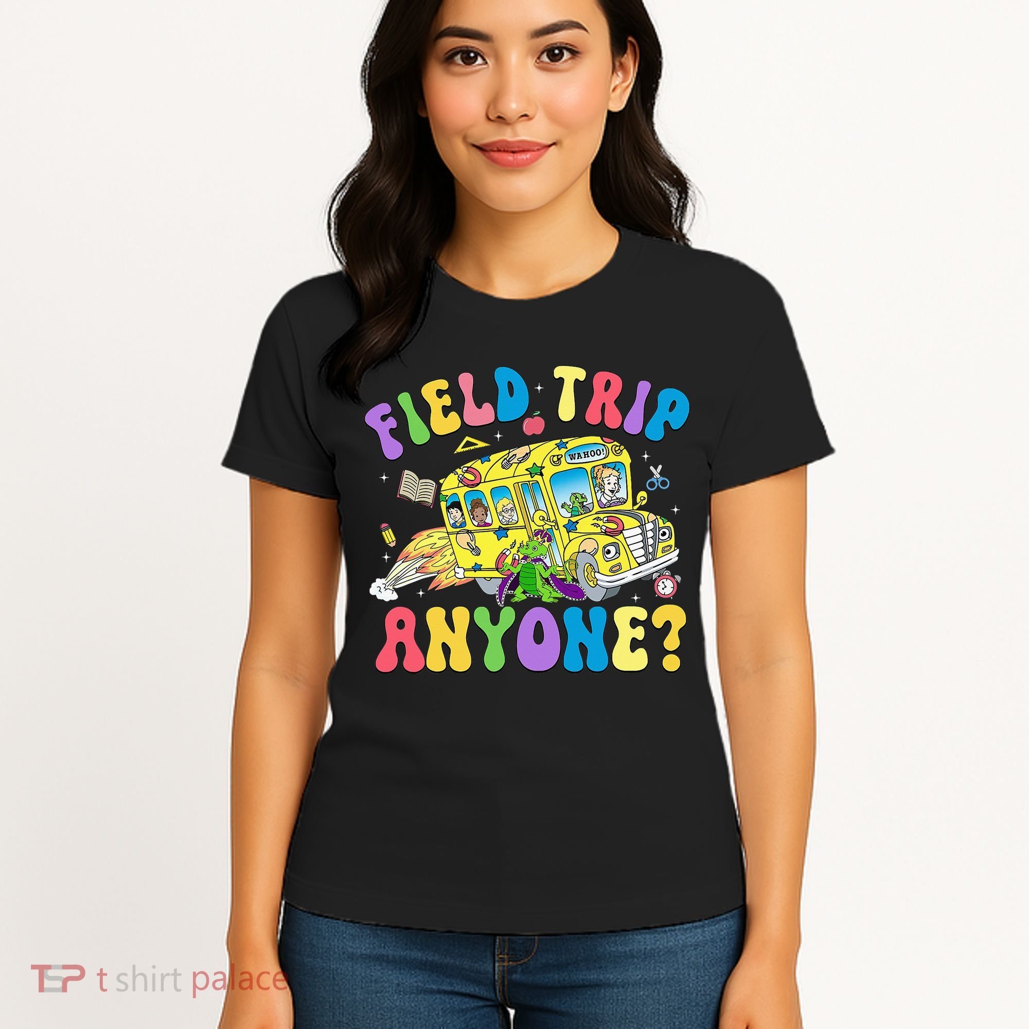 Field Trip Anyone Field Day Let The Games Begin School Bus Women's T-Shirt