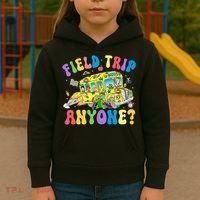 Field Trip Anyone Field Day Let The Games Begin School Bus Kids Hoodie thumb 3