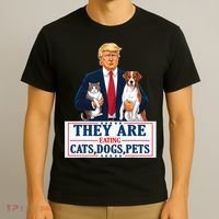 Funny They Are Eating The Dogs The Cats The Pets Trump T-Shirt thumb 3