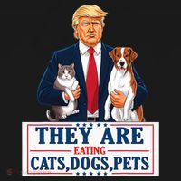 Funny They Are Eating The Dogs The Cats The Pets Trump Women's Tank Top thumb 5