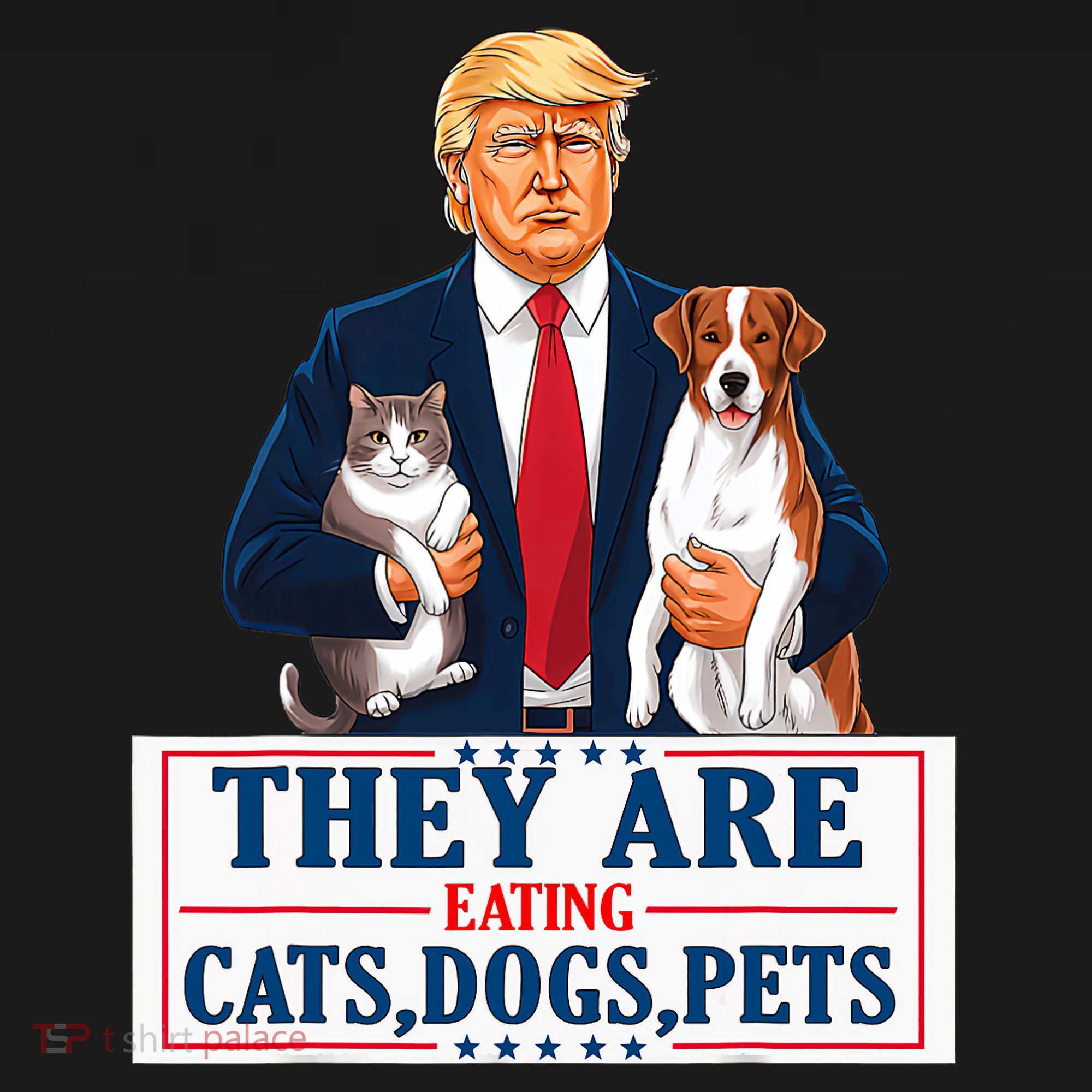 Funny They Are Eating The Dogs The Cats The Pets Trump Women's Tank Top