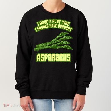 Flat Tire Asparagus Vegan Vegetarian Vegetables Funny Women's Sweatshirt