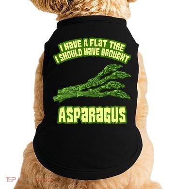 Flat Tire Asparagus Vegan Vegetarian Vegetables Funny Doggie Tank