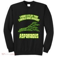 Flat Tire Asparagus Vegan Vegetarian Vegetables Funny Sweatshirt thumb 0