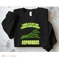 Flat Tire Asparagus Vegan Vegetarian Vegetables Funny Sweatshirt thumb 2