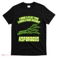 Flat Tire Asparagus Vegan Vegetarian Vegetables Funny T-Shirt thumb 0