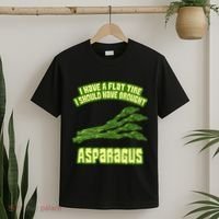 Flat Tire Asparagus Vegan Vegetarian Vegetables Funny T-Shirt thumb 2