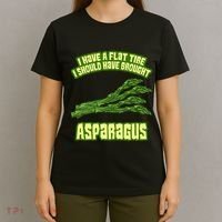 Flat Tire Asparagus Vegan Vegetarian Vegetables Funny T-Shirt thumb 4