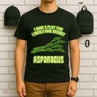 Flat Tire Asparagus Vegan Vegetarian Vegetables Funny T-Shirt thumb 6